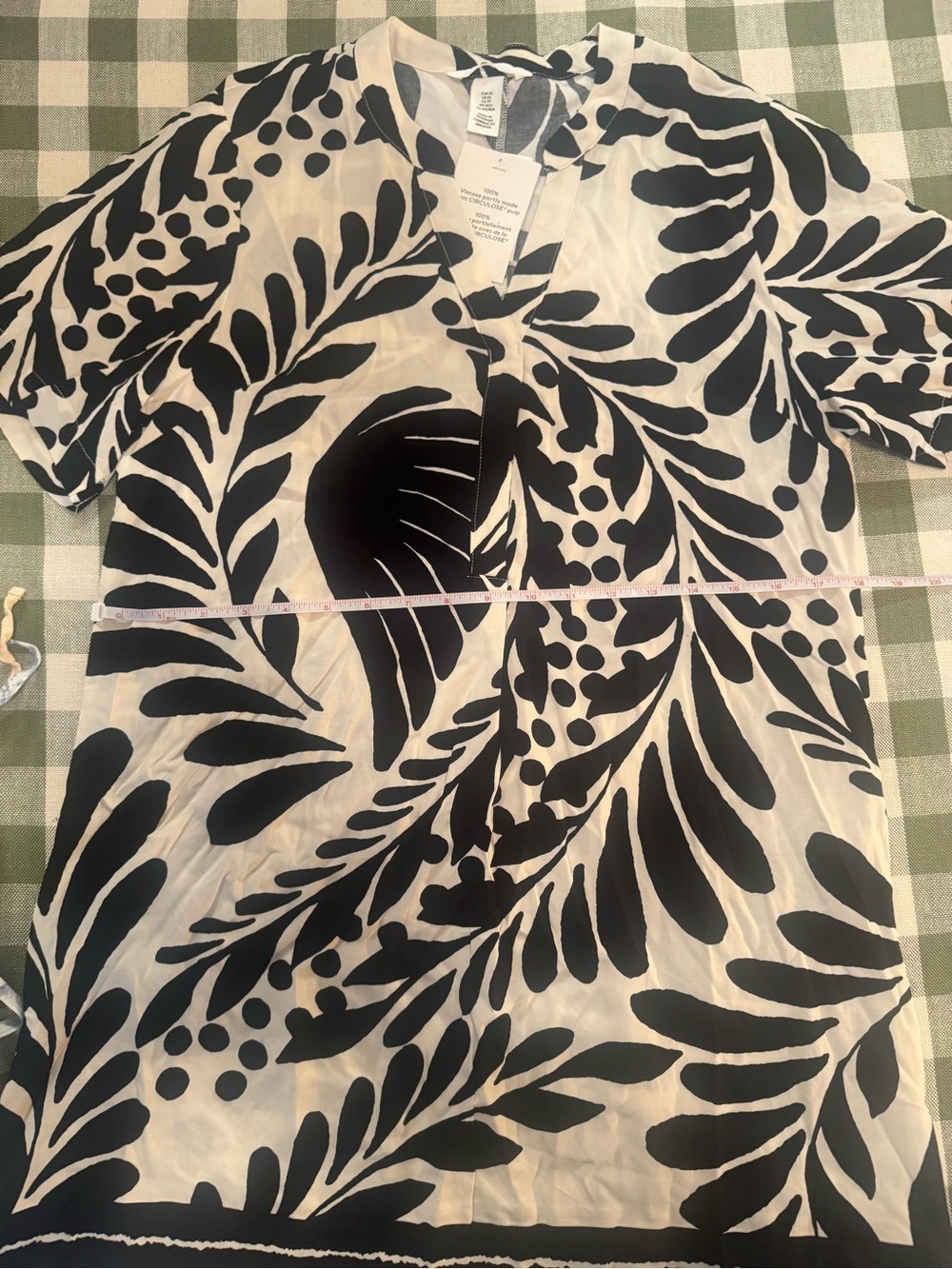 H&M Black and White Patterned Tunic Dress - Picture 11 of 13